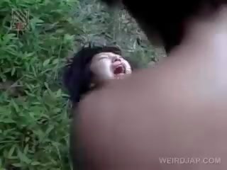 Fragile Asian Schoolgirl Getting Brutally Fucked Outdoor